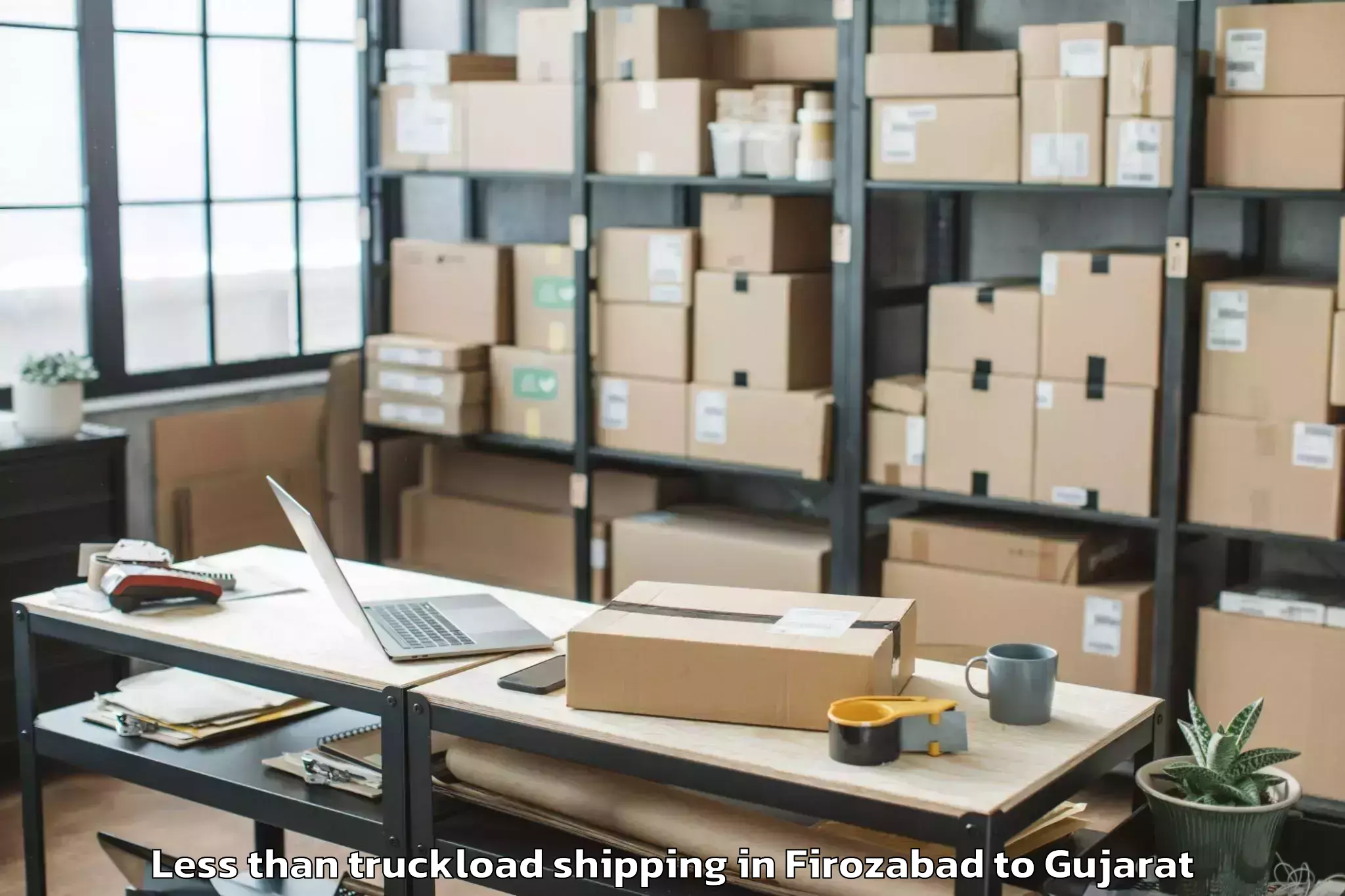 Easy Firozabad to Upleta Less Than Truckload Shipping Booking